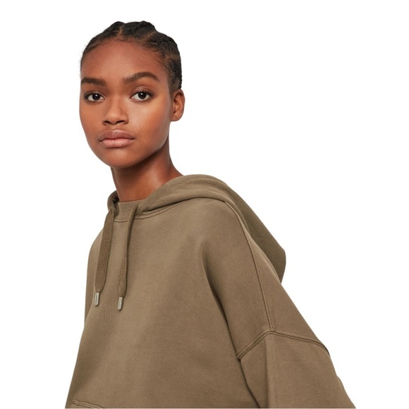 All Saints Etienne Hoodie in Olive Green 100% Organic Cotton Size M/L - Picture 4 of 9